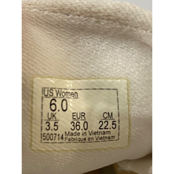 Vans Old Skool White Canvas Sneakers Womens 6 Off White Low Top Casual - Picture 9 of 14